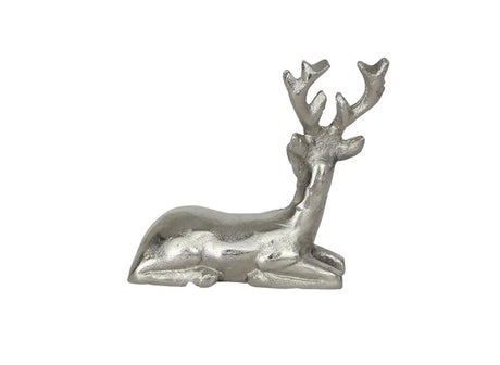 Antique Silver Deer Sitting