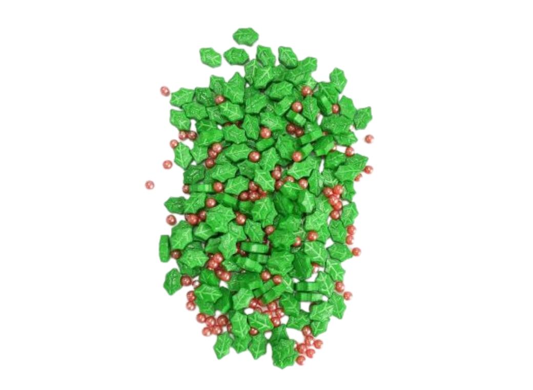 Arcoiris Sprinkles - Holly Leaf Mix