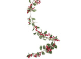 Artificial Holly & Berries Christmas Garland