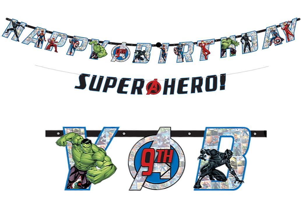 Avengers Add an Age Banner & Garland