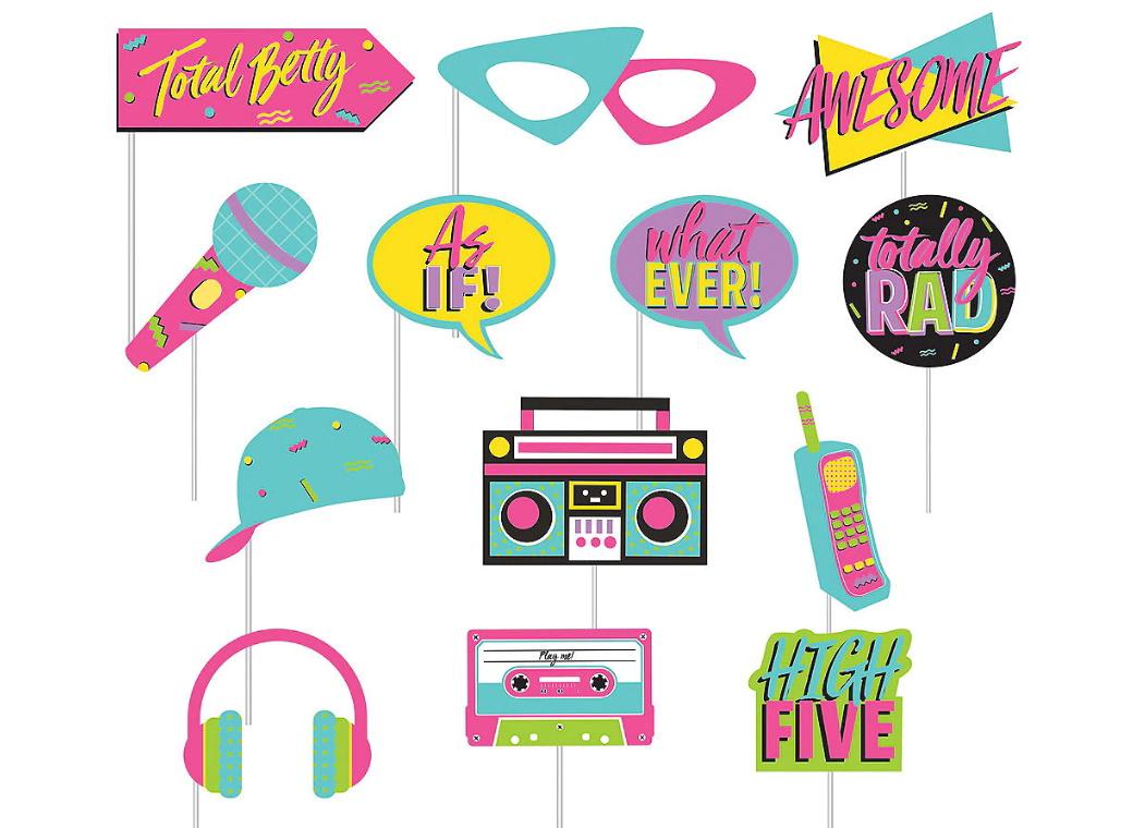 Awesome 80s Party Scene Setter with Photo Props