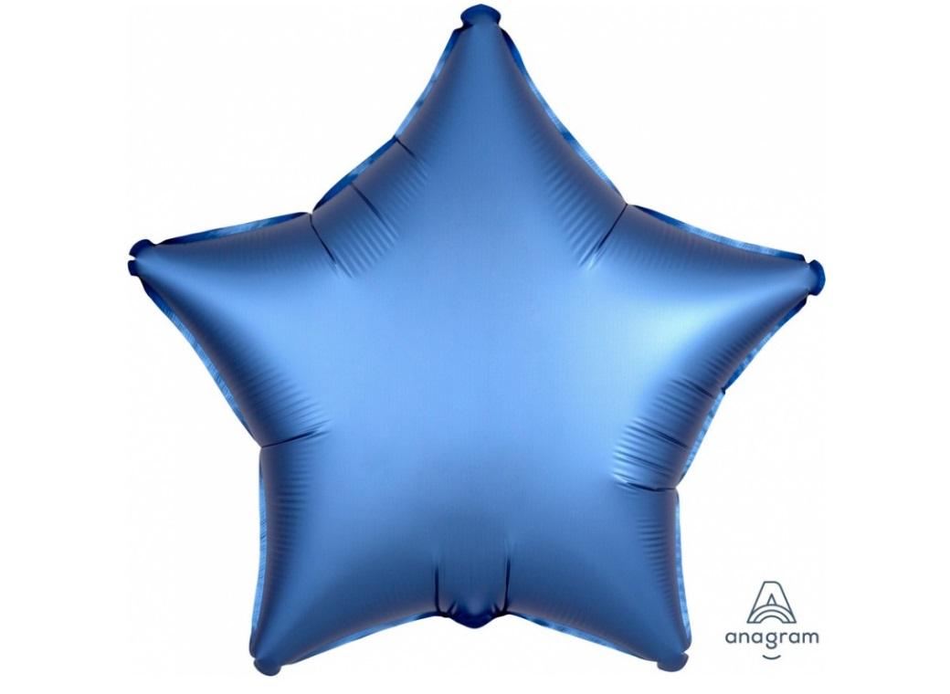 Star Shaped Foil Balloon - Satin Luxe Azure