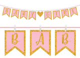 Baby Girl Clothes Peg Glitter Banner