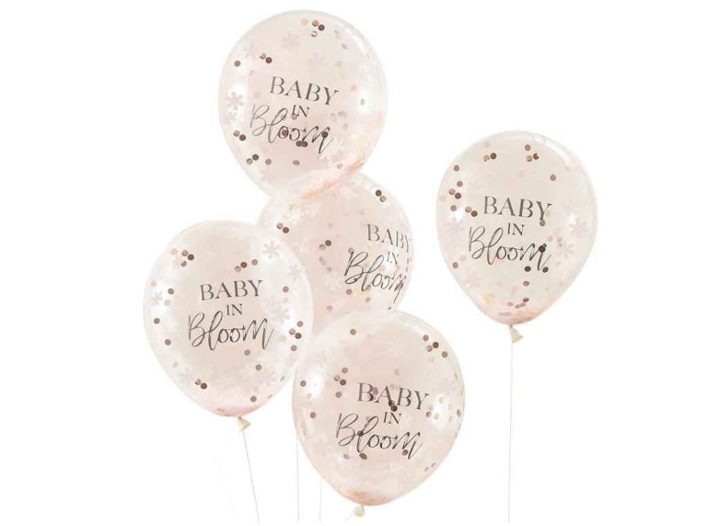 Baby in Bloom Confetti Balloons 5pk