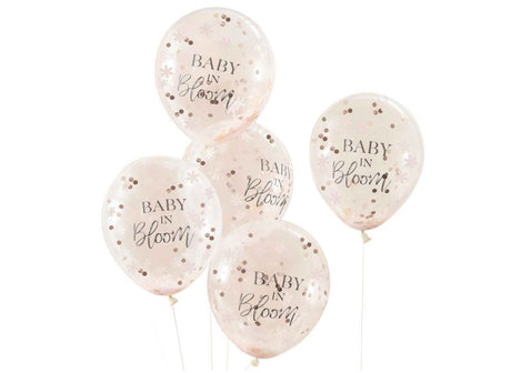 Baby in Bloom Confetti Balloons 5pk