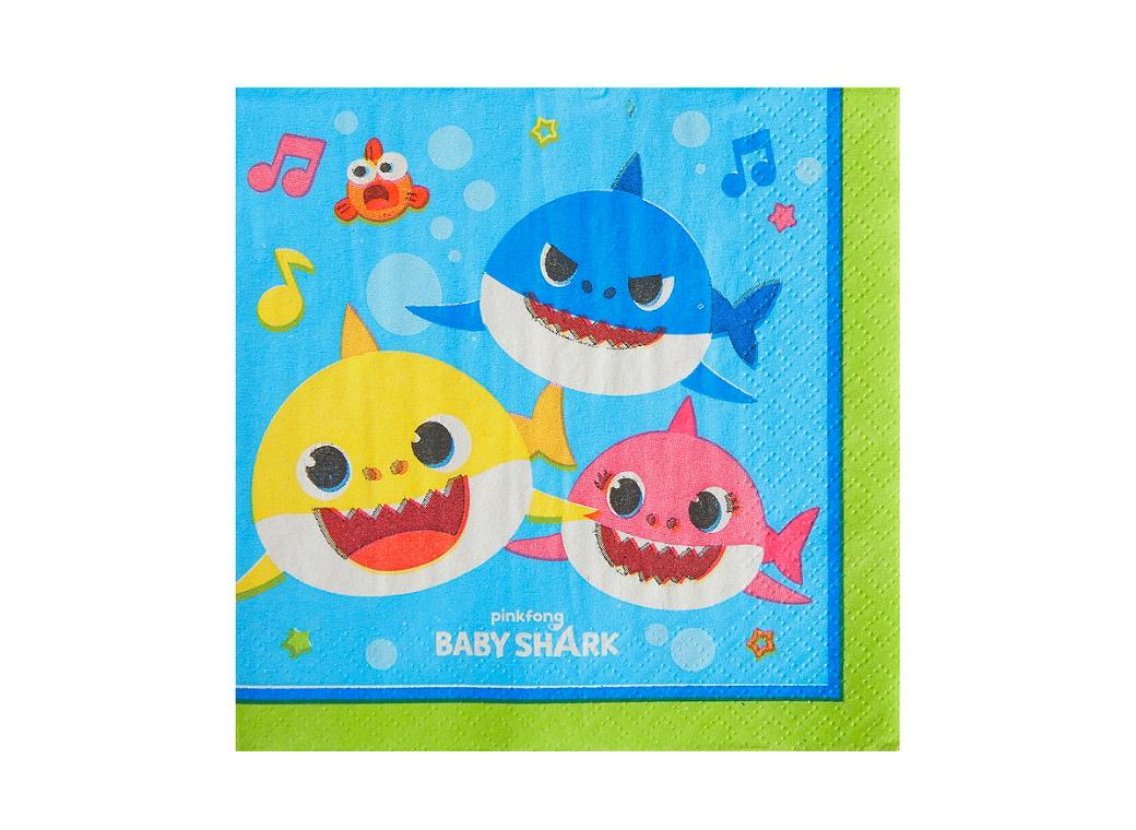 Baby Shark Beverage Napkins 16pk