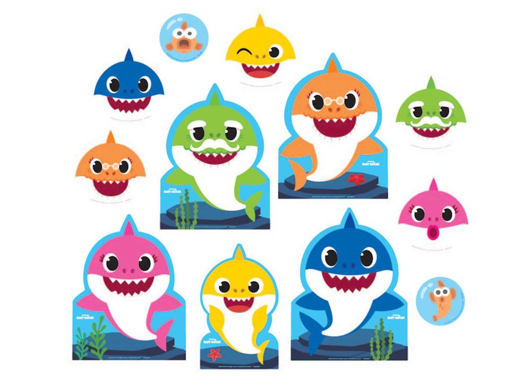 Baby Shark Cutouts 12pk