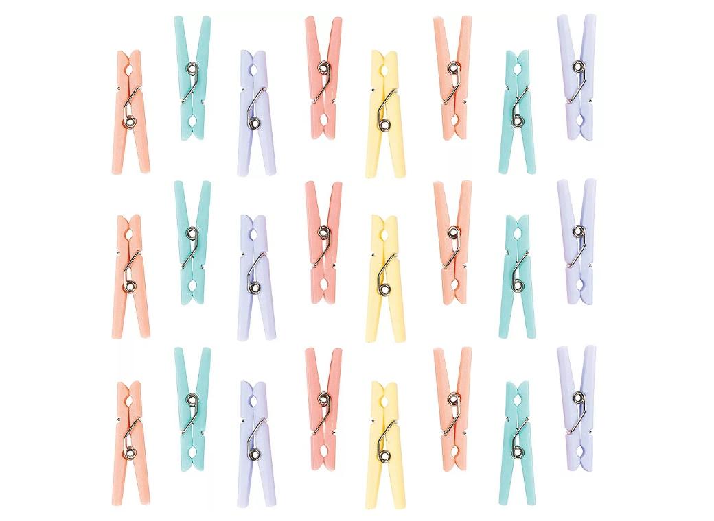 Baby Shower Pastel Mini Peg Favours 24pk