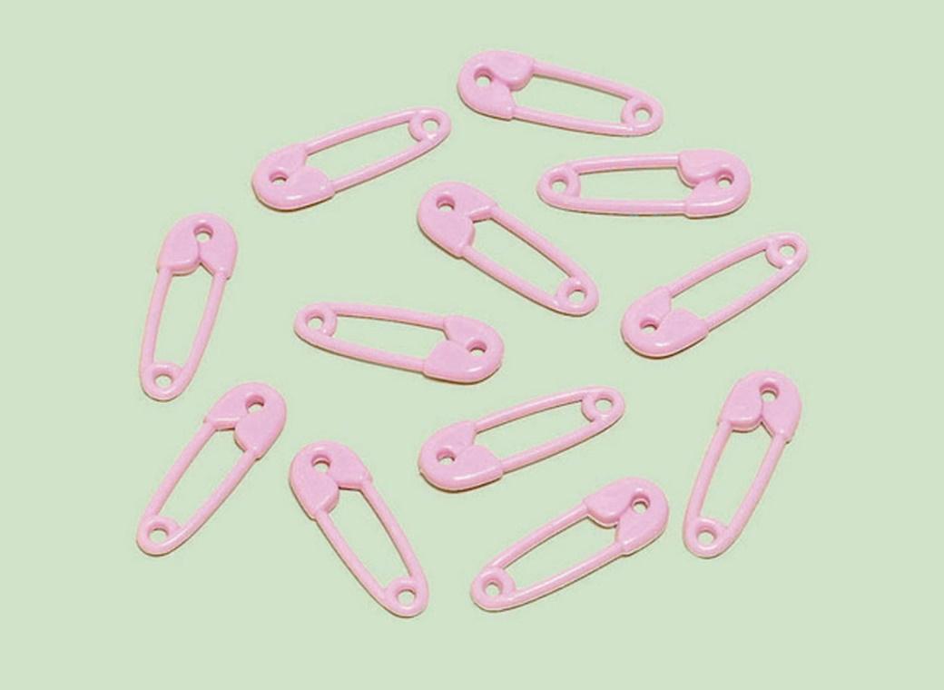 Baby Shower Safety Pin Favours 24pk - Pink