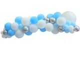 Balloon Garland Kit - Blue, White & Silver