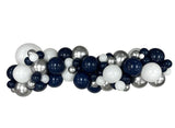 Balloon Garland Kit - Navy, White & Silver