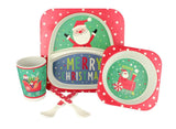 Christmas Kids Bamboo Tableware Set - Santa