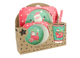 Christmas Kids Bamboo Tableware Set - Santa