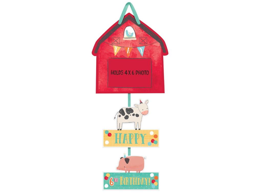 Barnyard Birthday Sign with Photo Holder