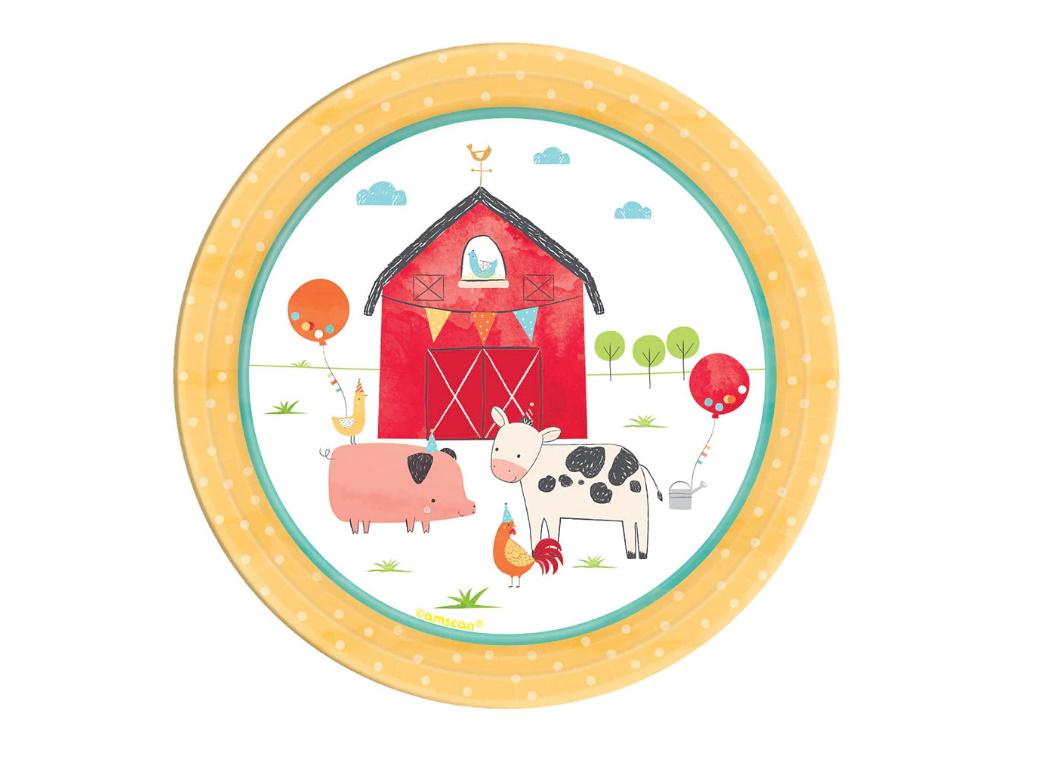 Barnyard Birthday Lunch Plates 8pk