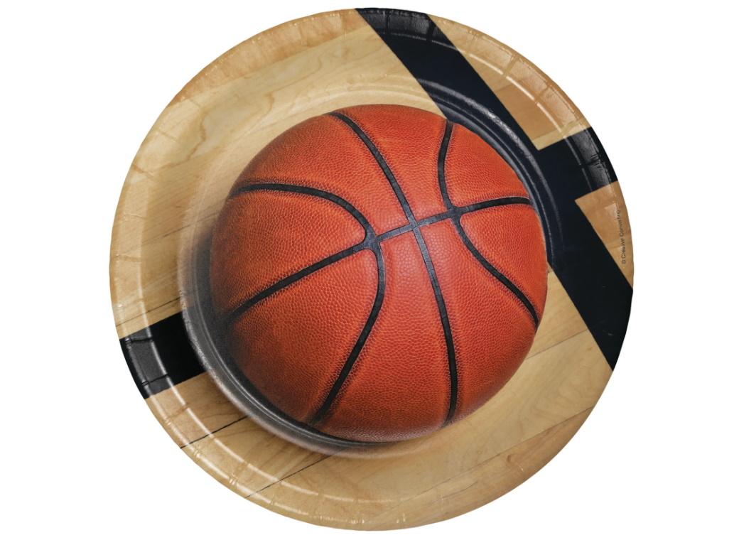 Basketball Fan Dinner Plates 8pk