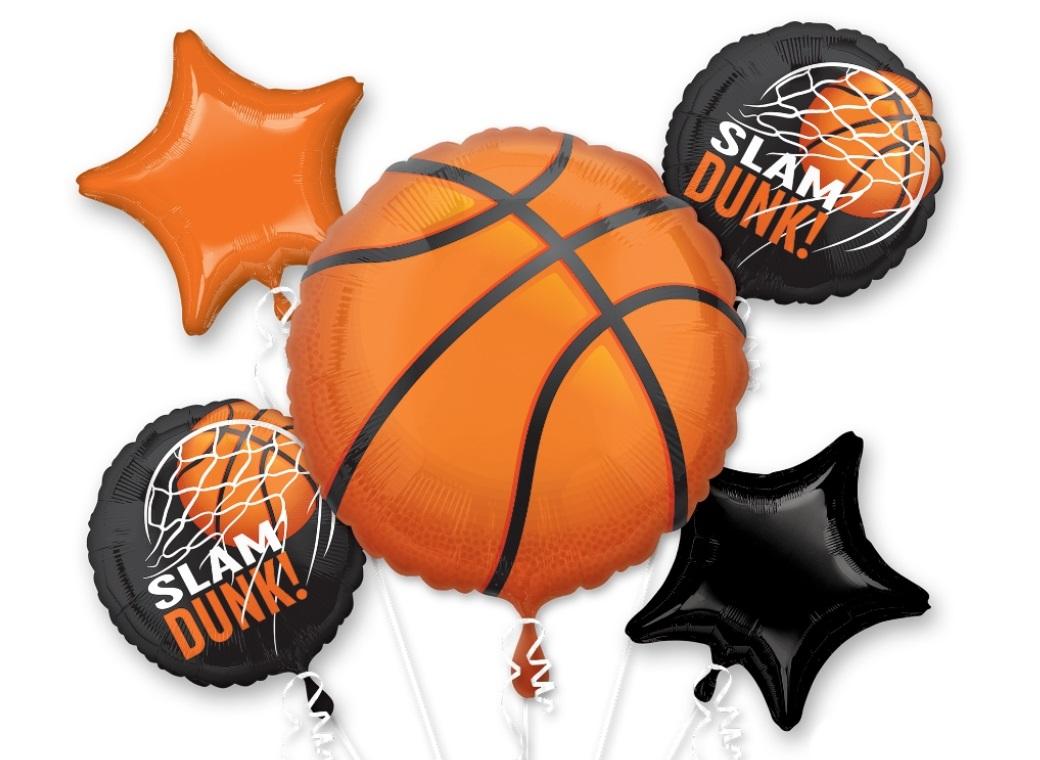 Basketball Foil Balloon Bouquet