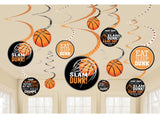 Basketball Hanging Swirl Decorations