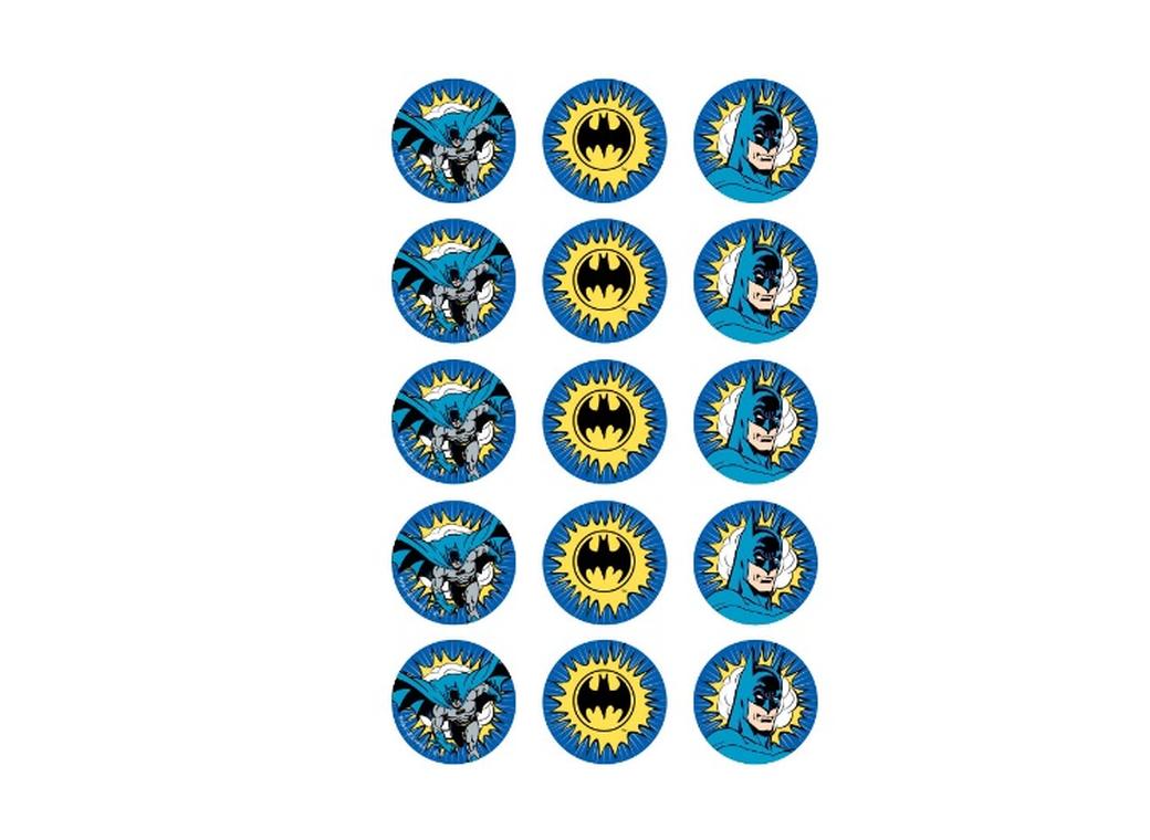 Edible Icing Cupcake Images - Batman