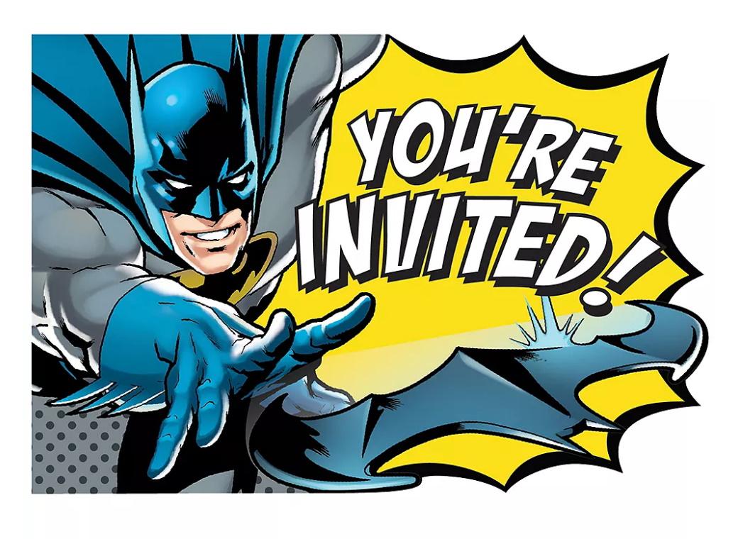 Batman Party Invites 8pk