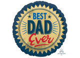 Best Dad Ever Gold Stamp Foil Balloon