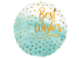 Best Wishes Gold Confetti Foil Balloon