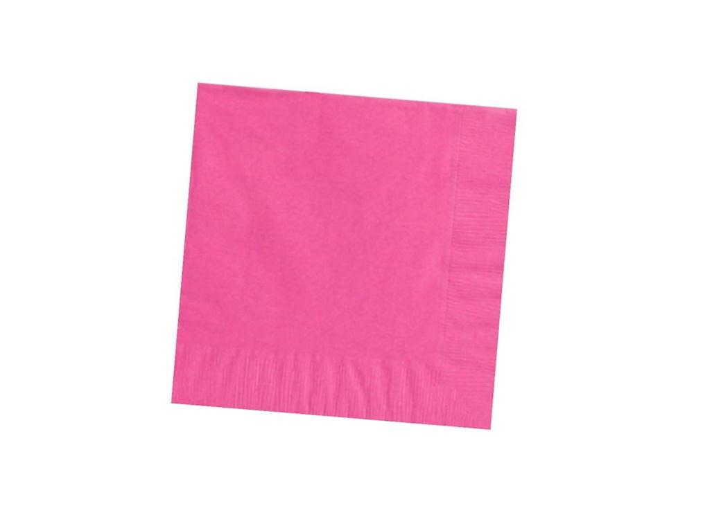 Bright Pink Beverage Napkins 40pk