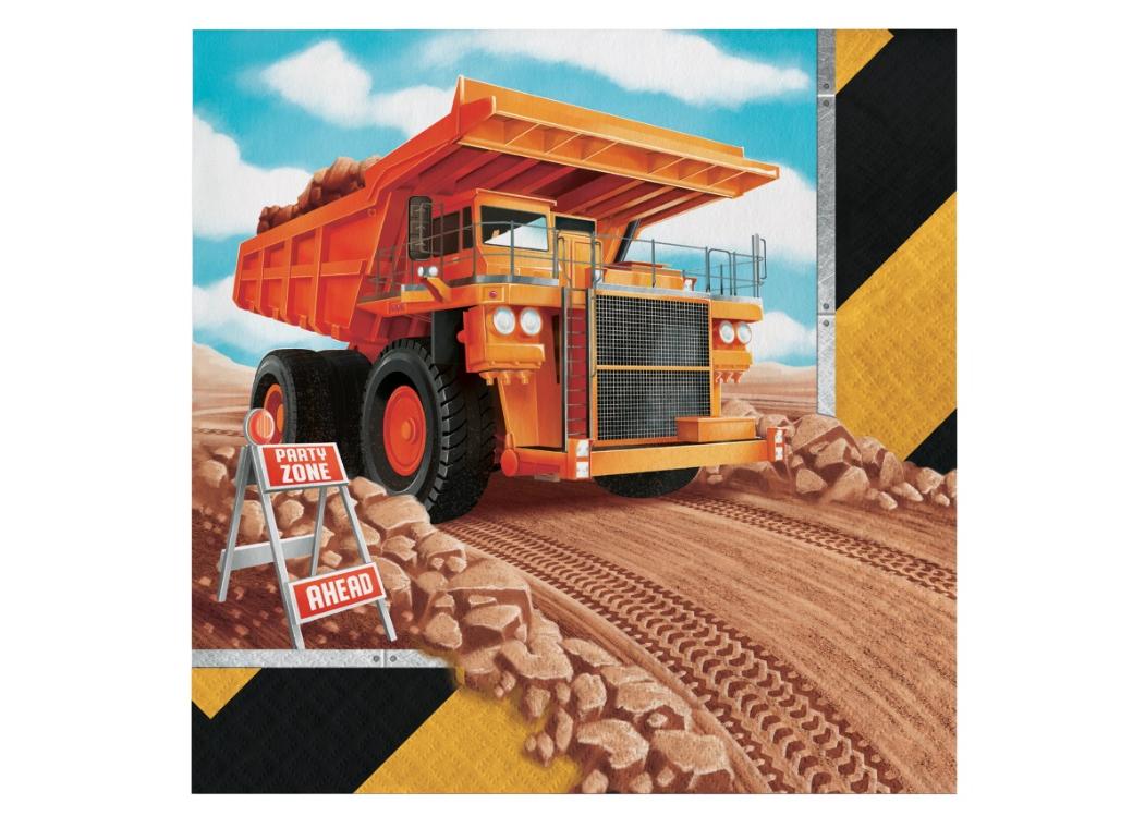 Big Dig Construction Lunch Napkins 16pk