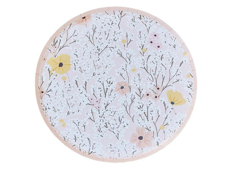 Birthday Bloom Floral Plates 8pk