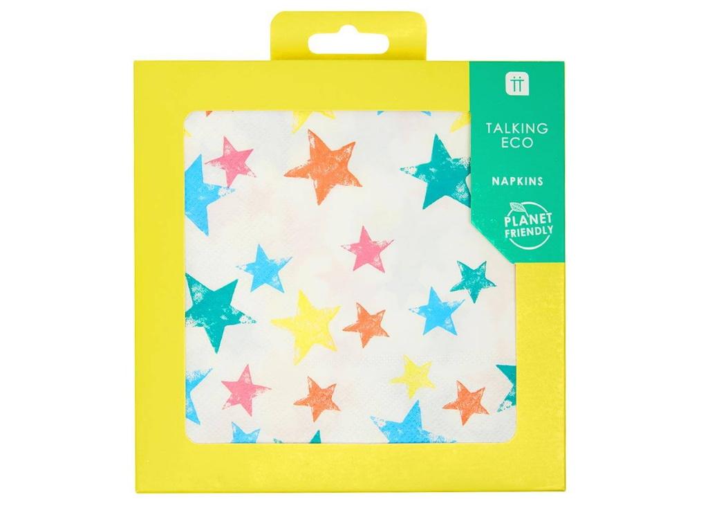 Birthday Brights Rainbow Star Napkins 20pk