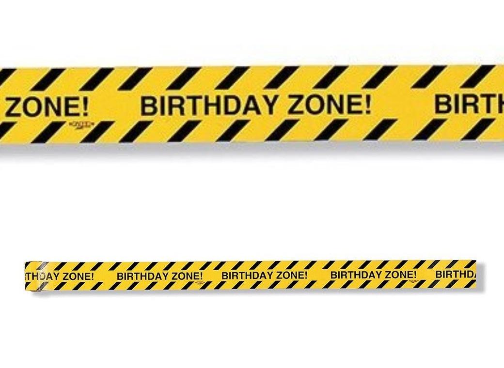 Birthday Zone Construction Tape