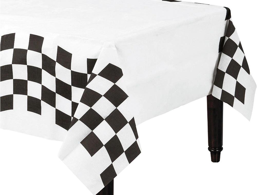 Black & White Check Paper Tablecover