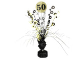 Black & Gold 50th Birthday Centrepice Spray