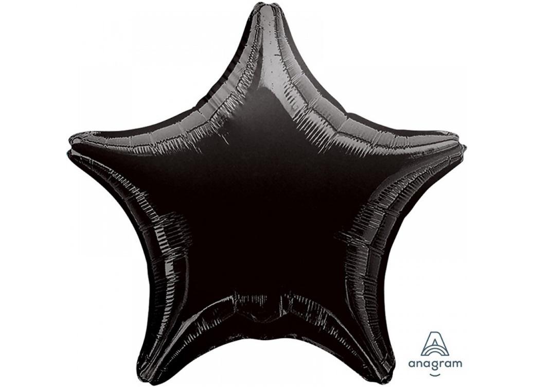 Star Shaped Foil Balloon - Black