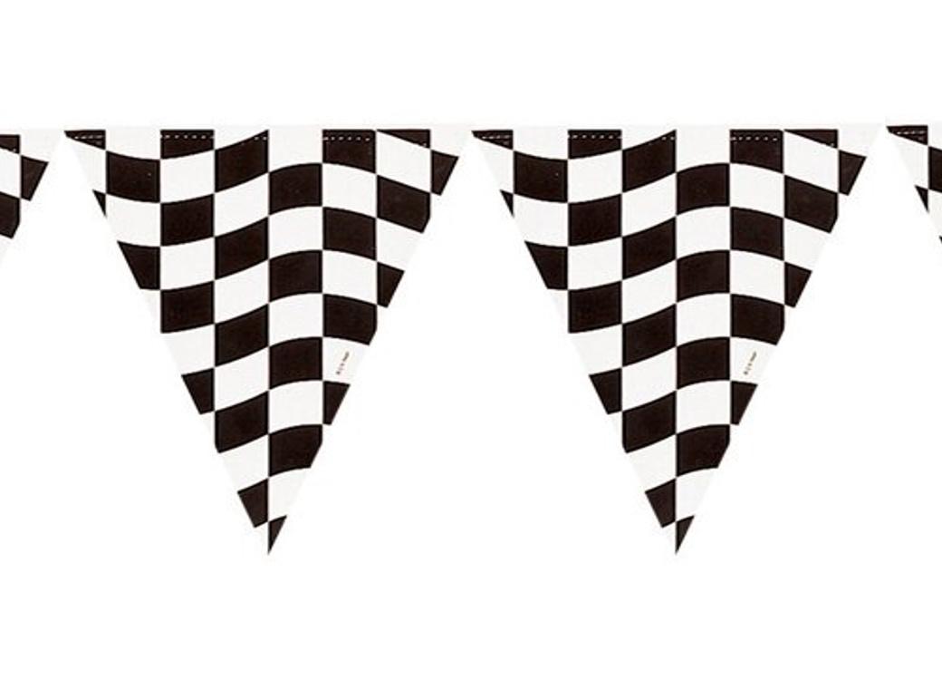 All Weather Bunting Flags - Black Check