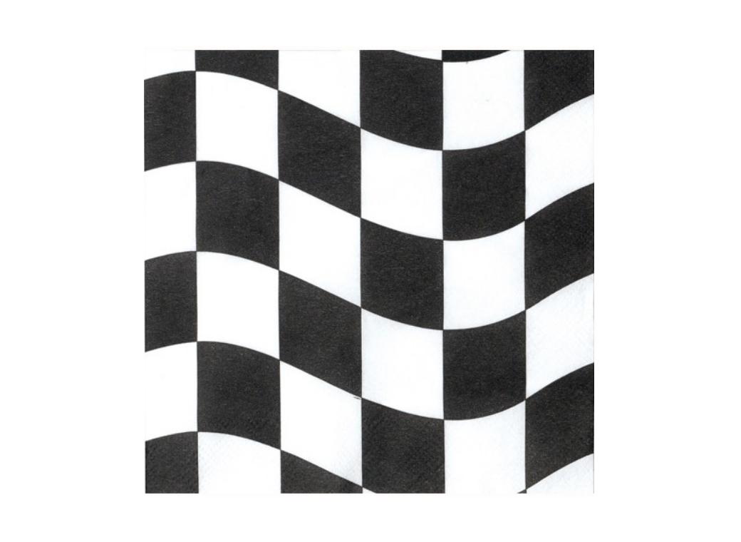 Black & White Check Lunch Napkins 16pk