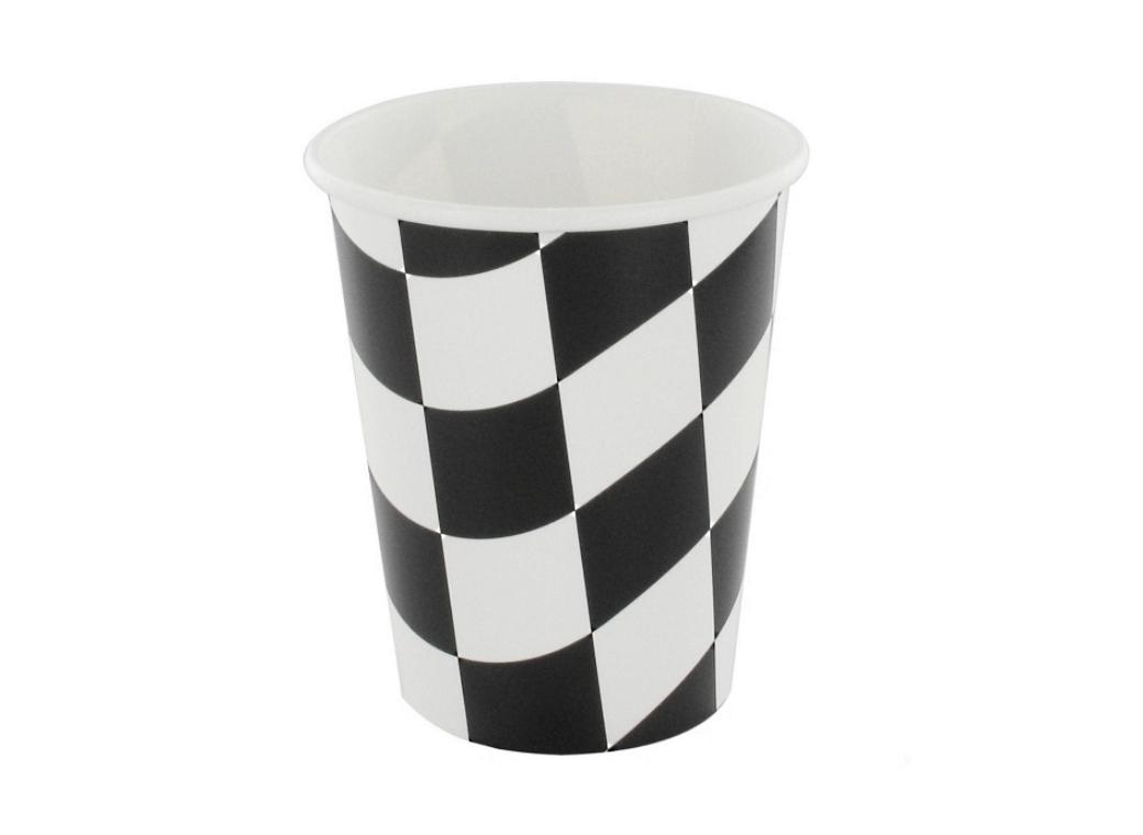 Black & White Check Cups - 8pk