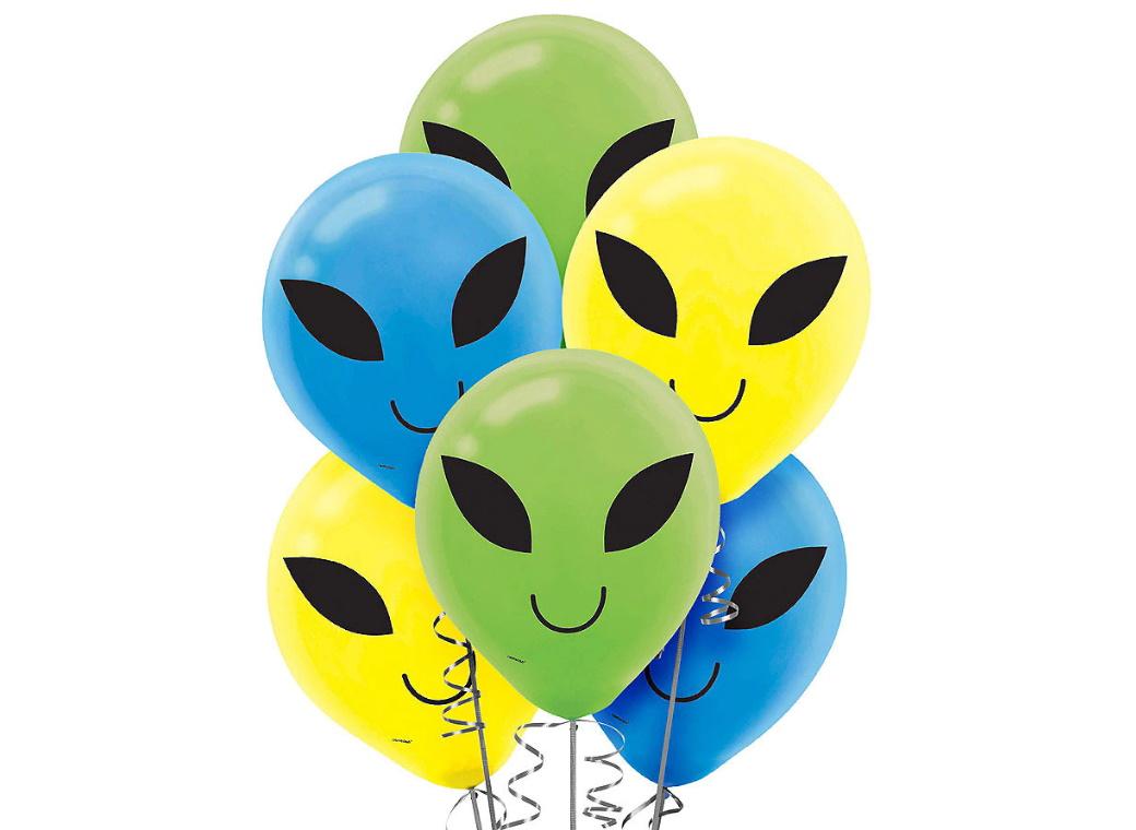 Blast Off Alien Balloons 15pk