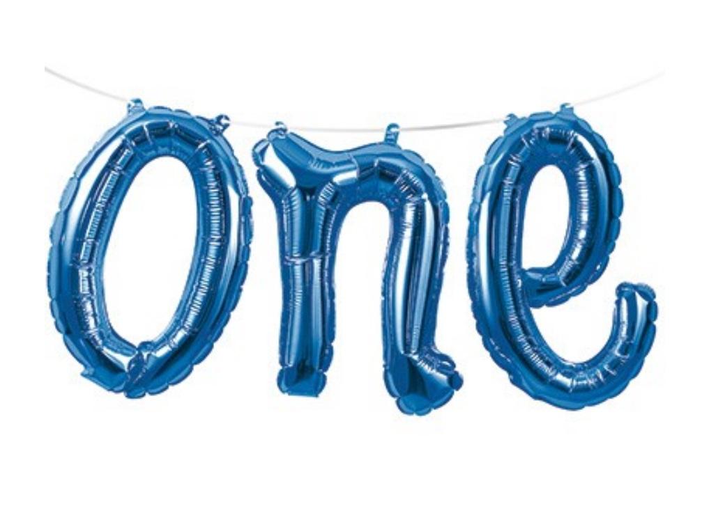 Foil Balloon Kit - Blue One