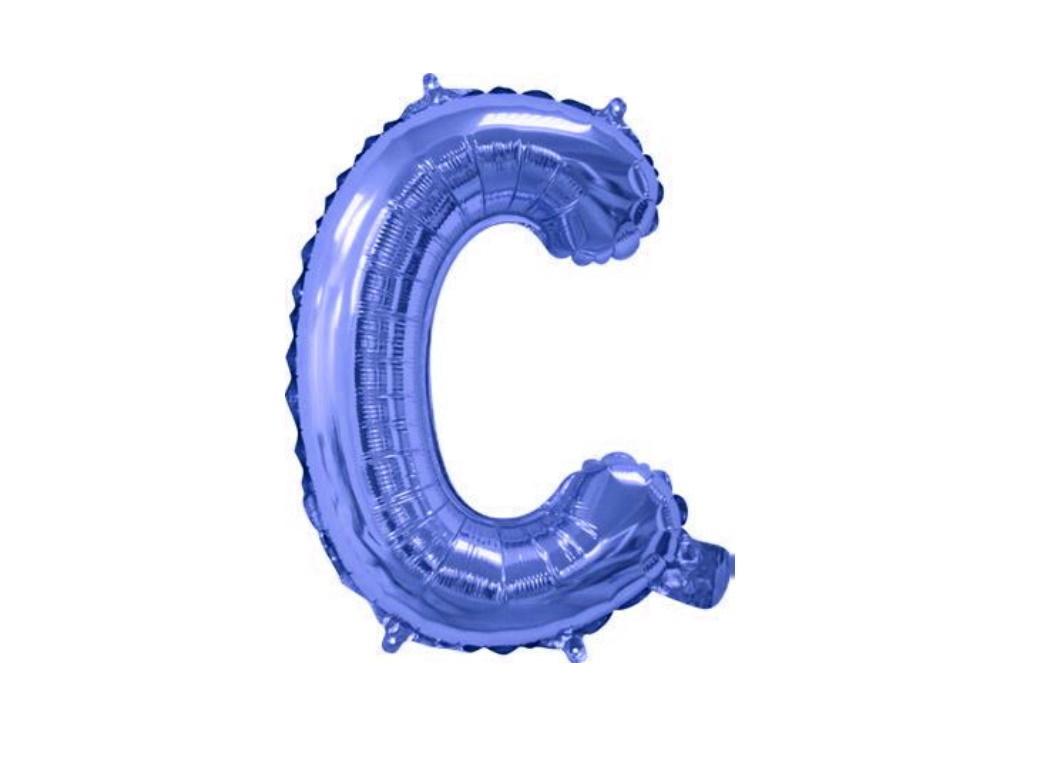 Mini Blue Foil Balloon - Letter C