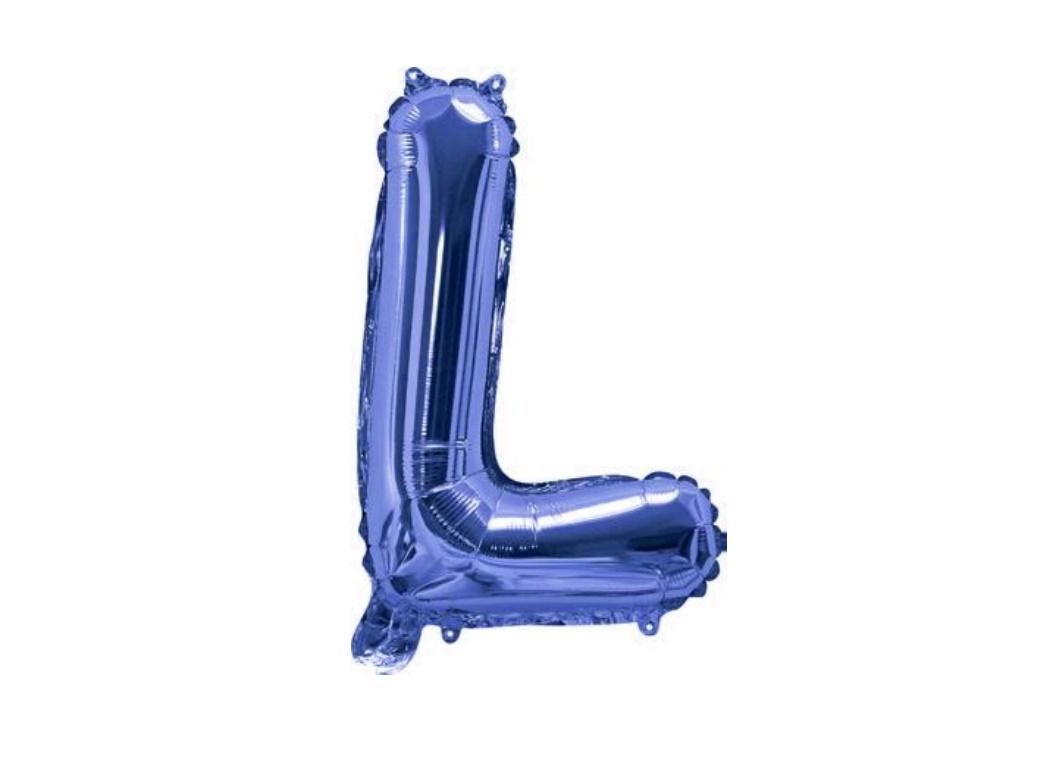 Mini Blue Foil Balloon - Letter L