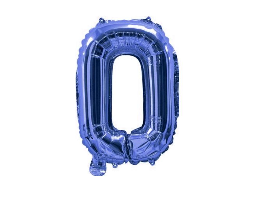 Mini Blue Foil Balloon - Letter O