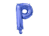 Mini Blue Foil Balloon - Letter P