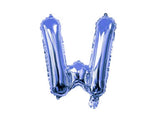 Mini Blue Foil Balloon - Letter W