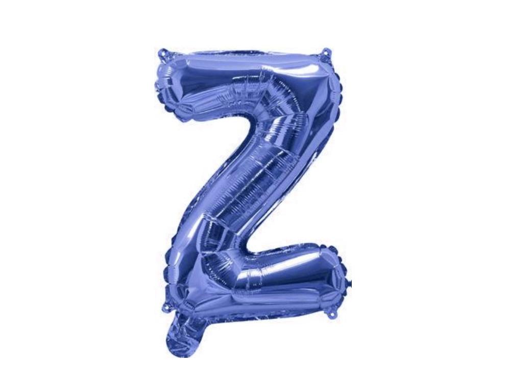 Mini Blue Foil Balloon - Letter Z