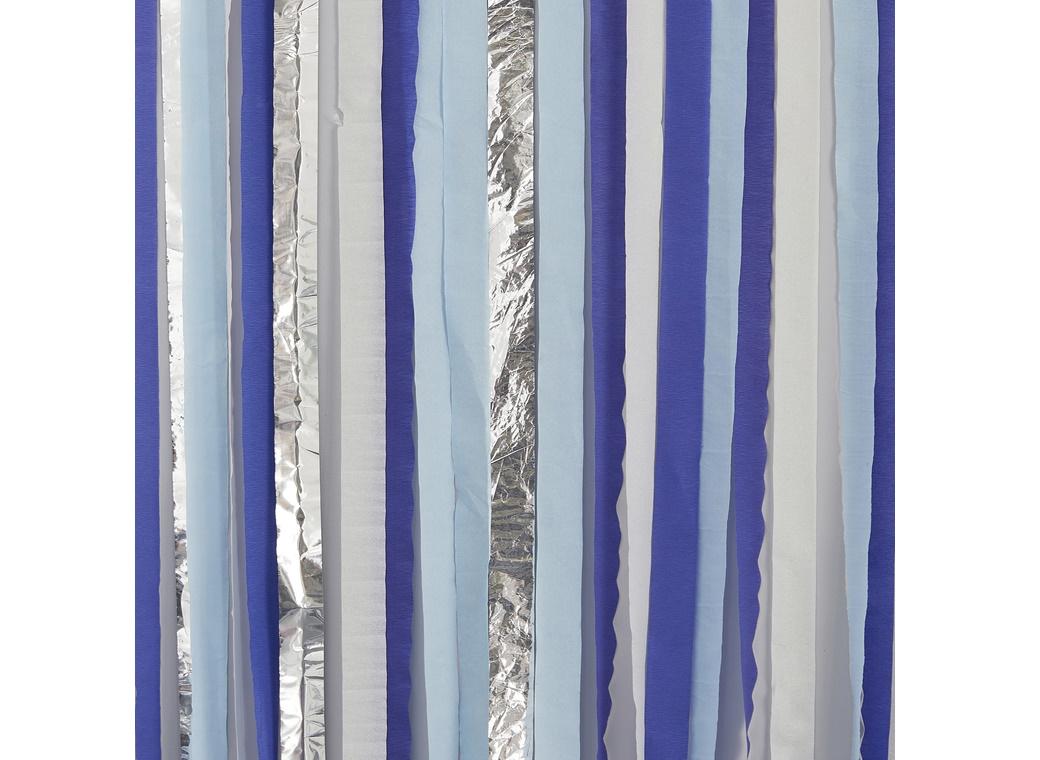 Blue & Silver Streamer Backdrop