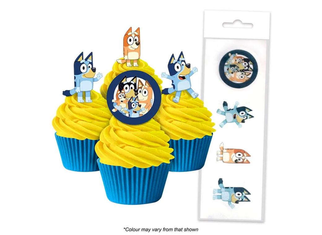 Edible Wafer Cupcake Toppers - Bluey