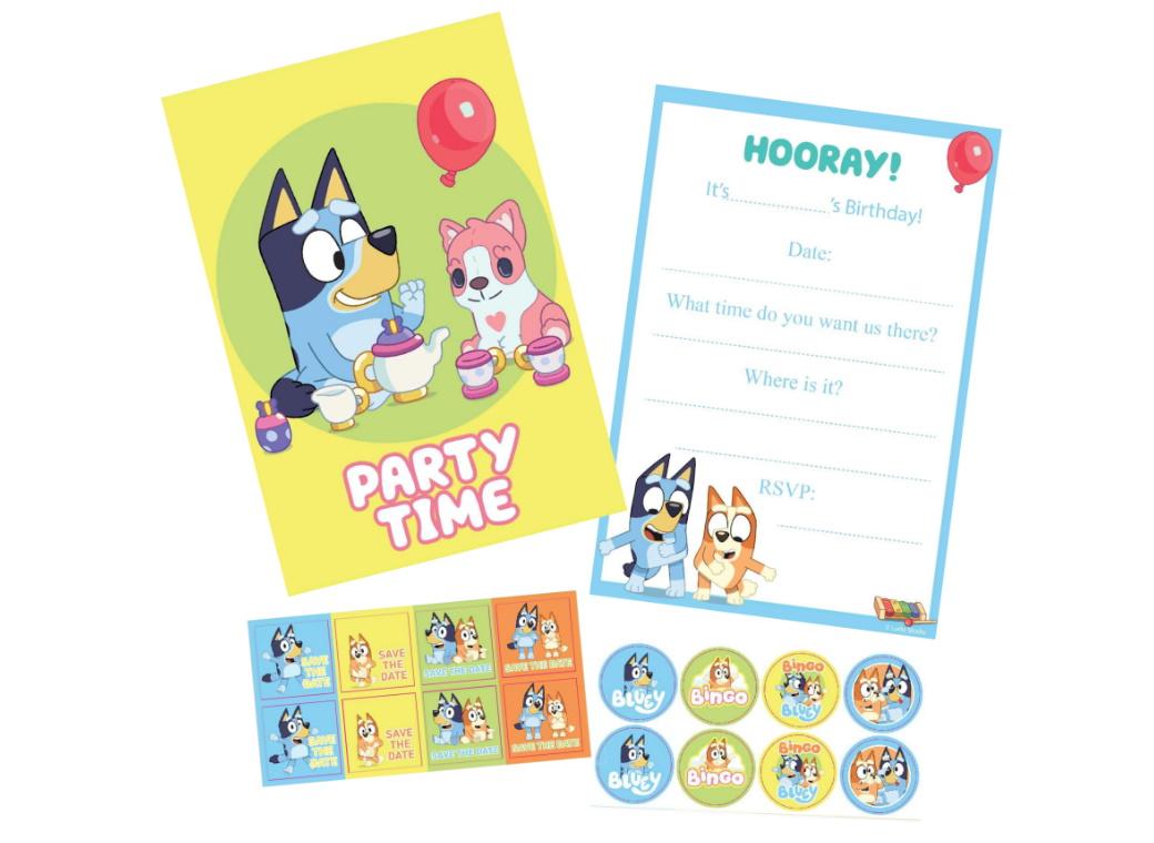 Bluey Invitations 8pk