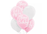 Blush Birthday Balloons 15pk