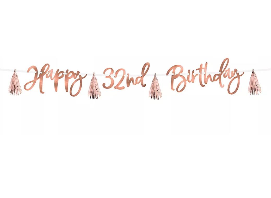 Blush Birthday Custom Banner Kit